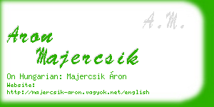 aron majercsik business card